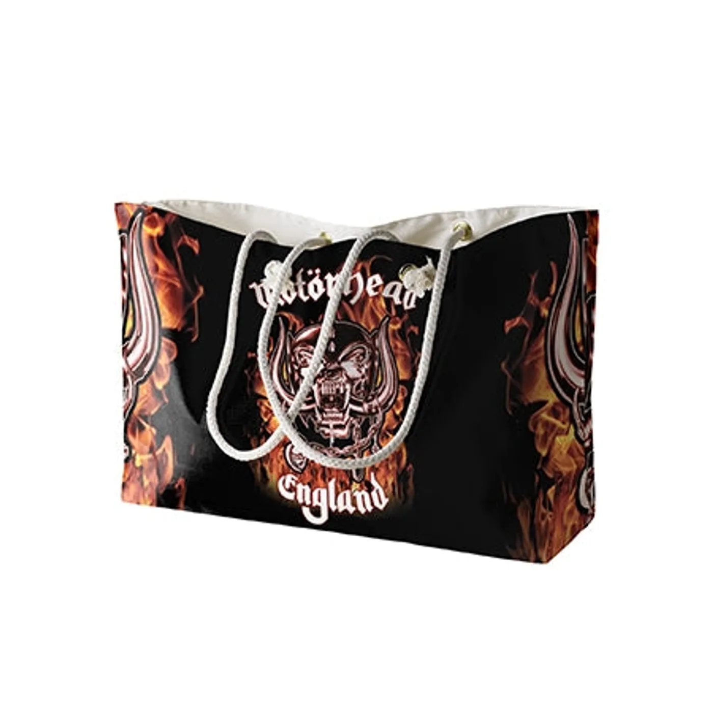 Rocksax Motörhead Rope Handled Beach Bag - Fire