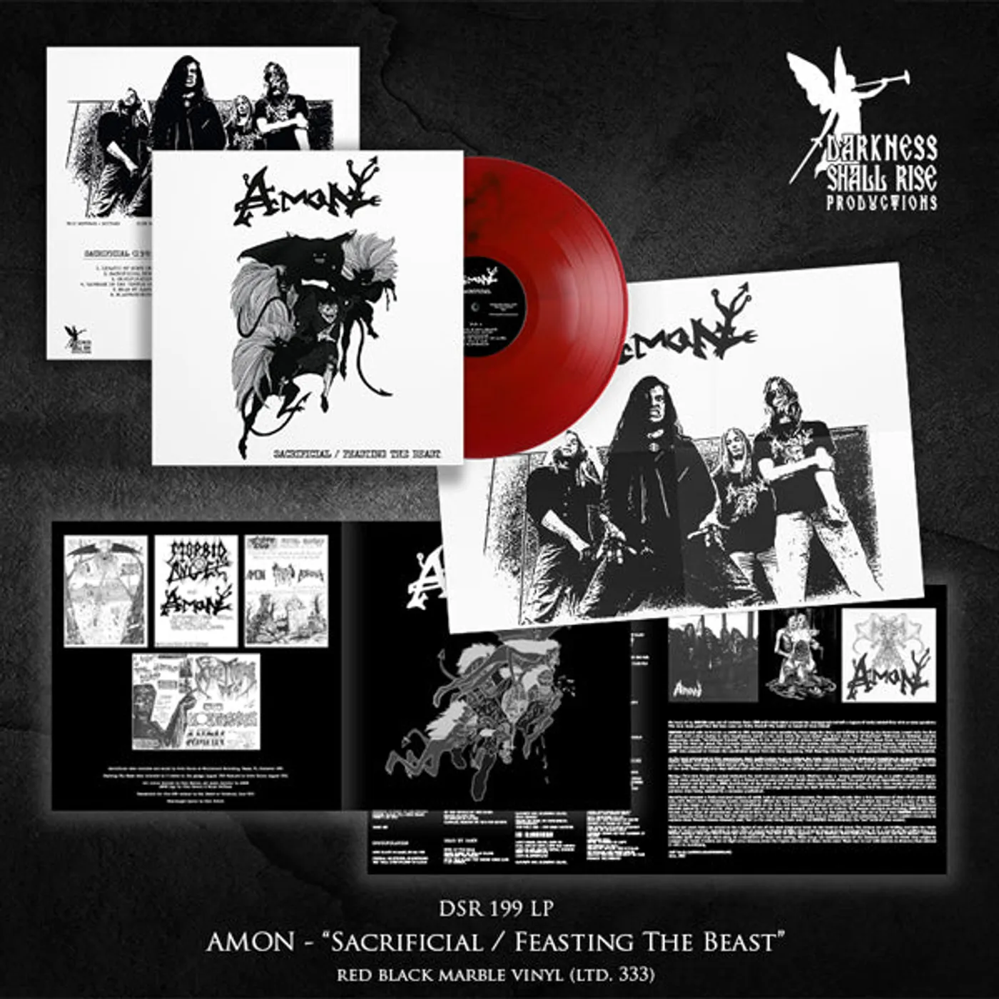 Amon LP - Sacrificial / Feasting The Beast (3Rd Pressing Red/Black Marble Vinyl)