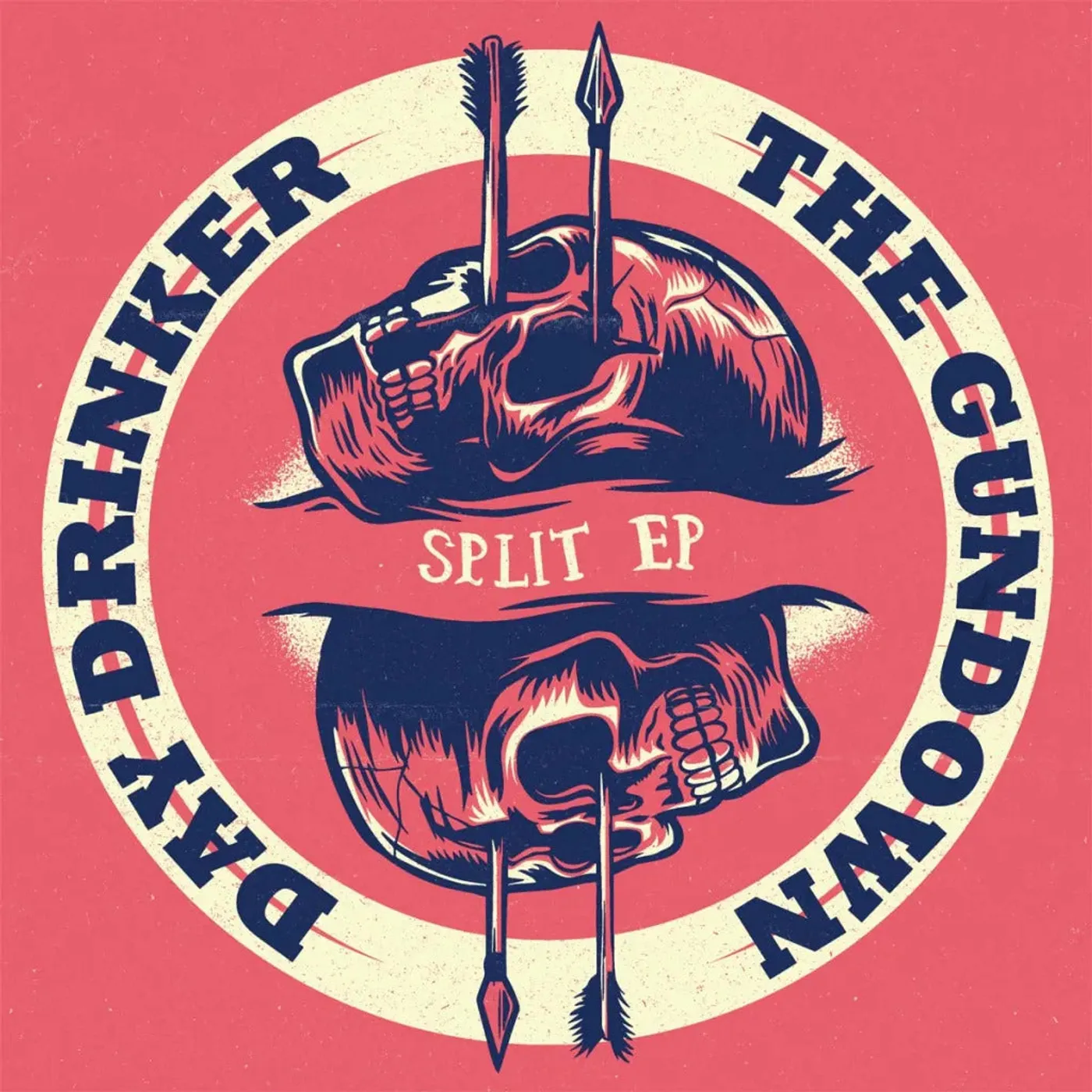 Day Drinker / The Gundown LP - Day Drinker / The Gundown Split (Bone Vinyl)