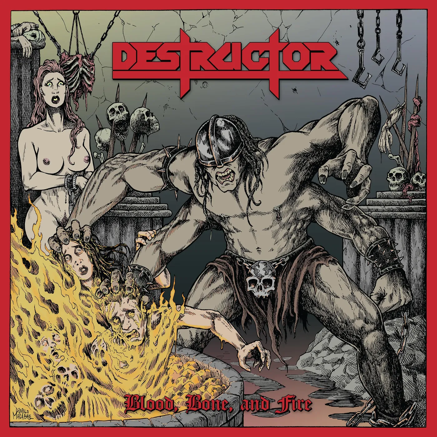Destructor LP - Blood, Bone And Fire (Cloudy Blood Vinyl)
