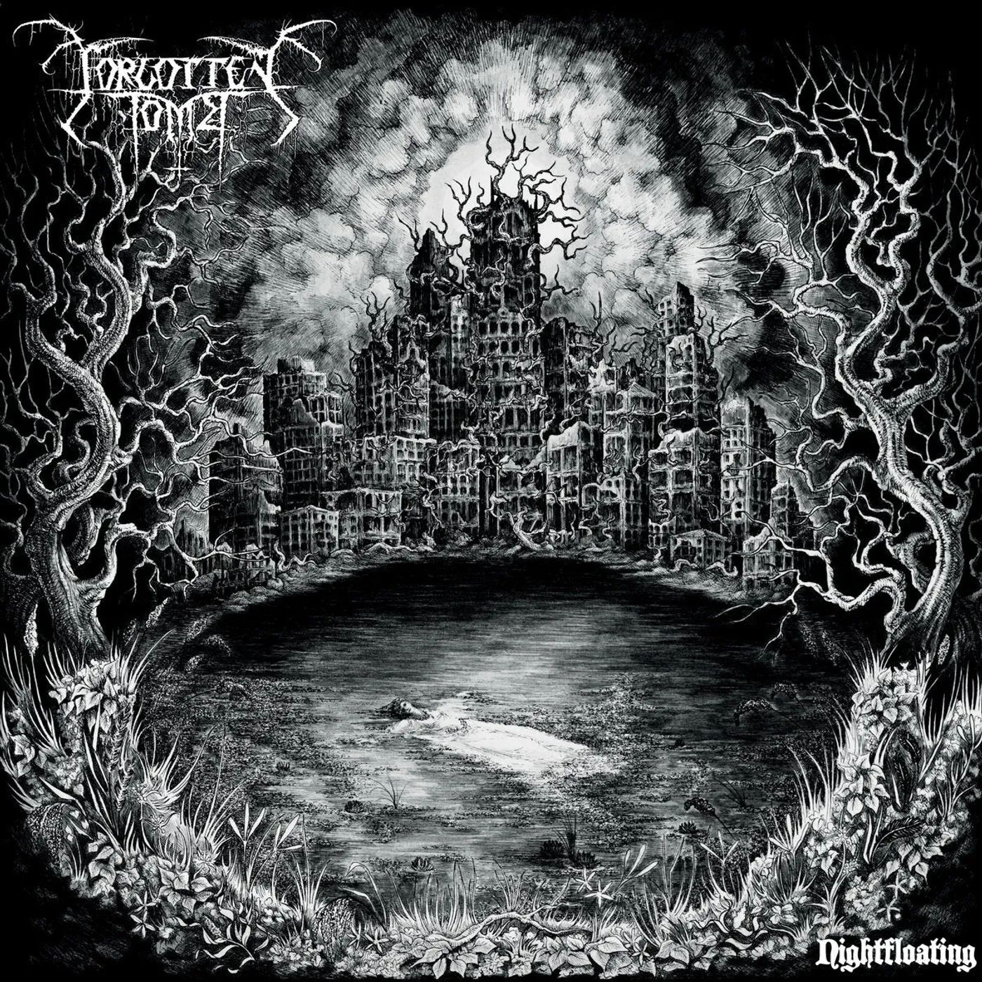 Forgotten Tomb LP - Nightfloating (Grey Marbled Vinyl)