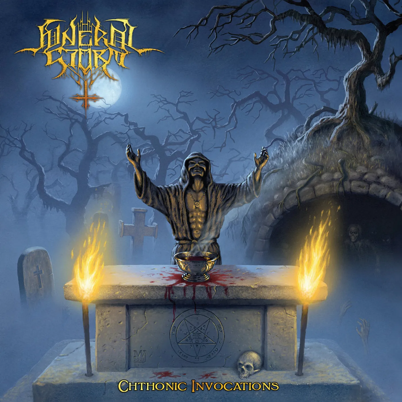Funeral Storm LP - Chthonic Invocations (Black Or Blue/Clear Galaxy) (Vinyl)