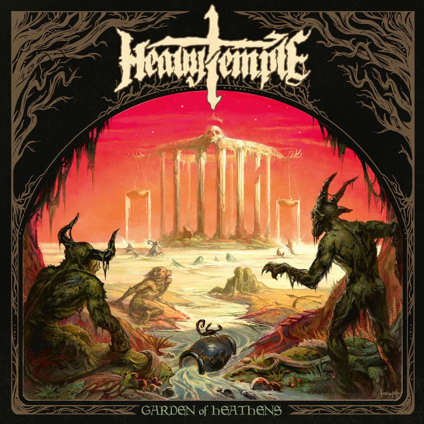 Heavy Temple LP - Garden Of Heathens (Clear, Green And White “Minty Ice” Marbled Vinyl)