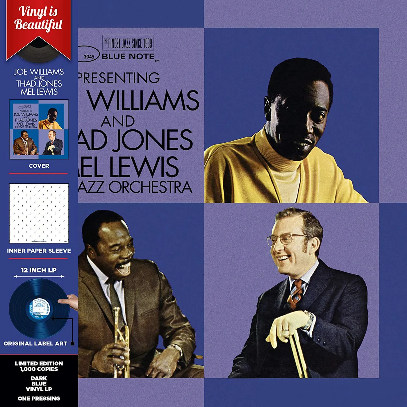Joe Williams LP - Presenting Joe Williams & Thad Jones / Mel Lewis, The Jazz Orchestra (Blue Vinyl)