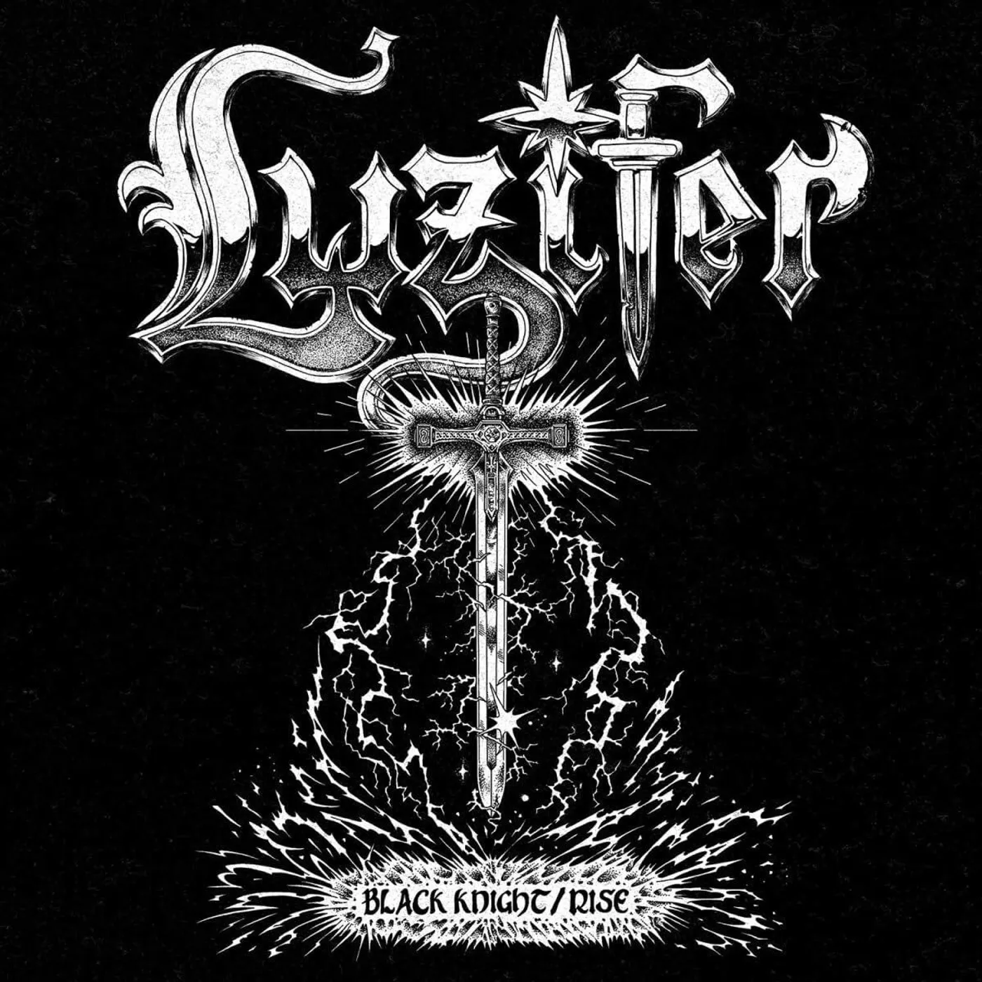 Luzifer LP - Black Knight / Rise (White Vinyl)