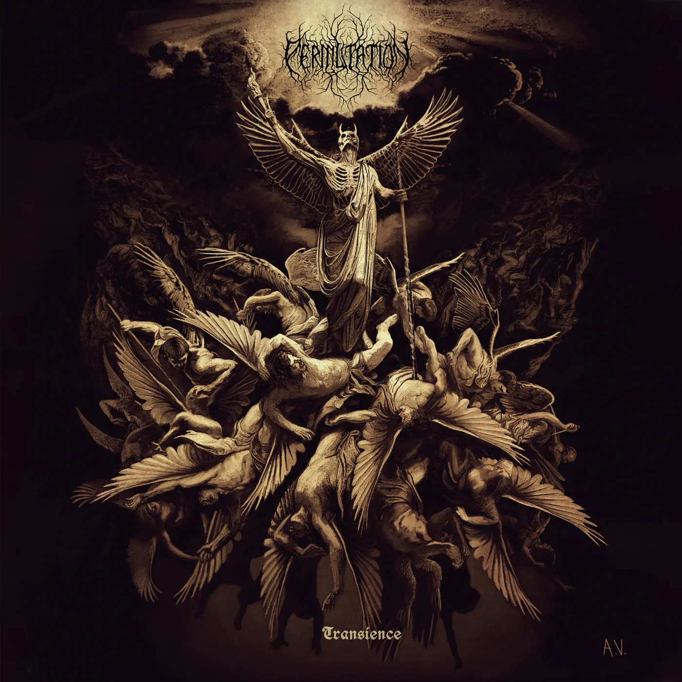 Permutation This Ending LP - Crowned In Blood (Marbled White/Black) (Vinyl)