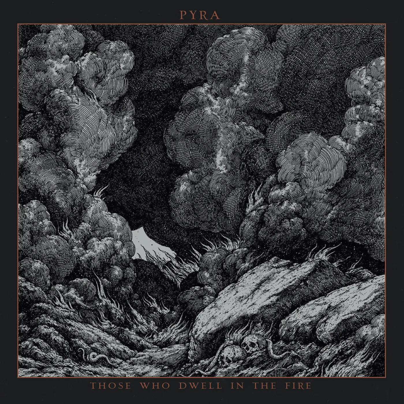 Pyra LP - Those Who Dwell In The Fire (Opaque White / Black Swirl With Gold Splatter Vinyl)