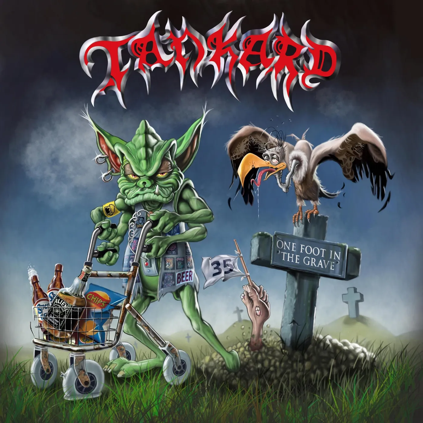 Tankard LP - One Foot In The Grave (Black/Red/White Vinyl)