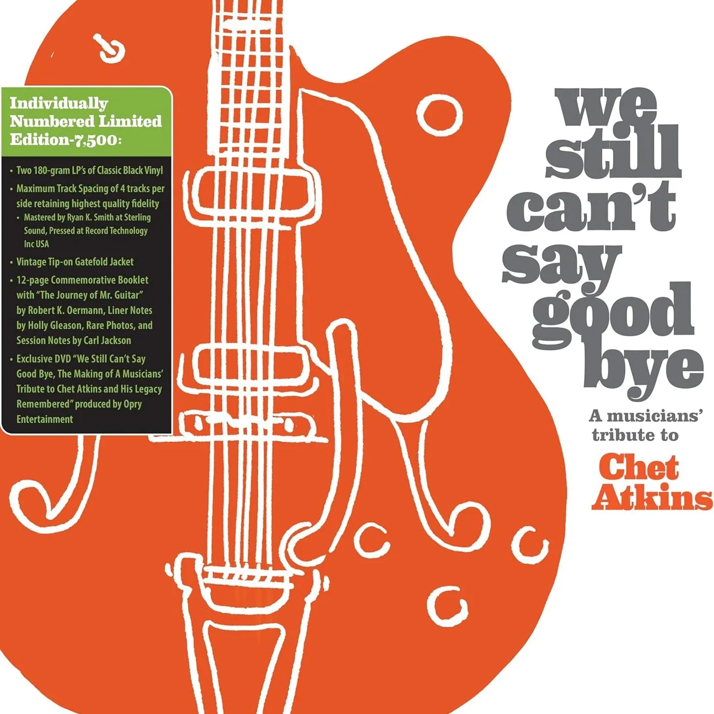 Various Artists LP - We Still Can'T Say Goodbye: A Musicians' Tribute To Chet Atkins (Disc Black Vinyl Limited Edition