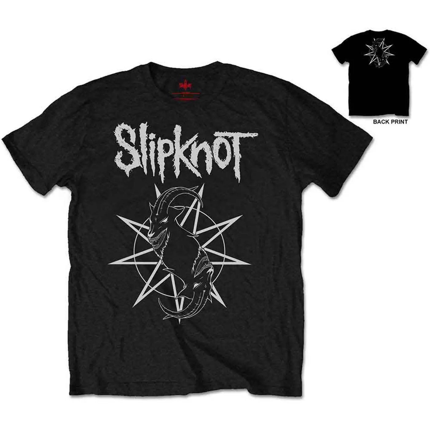 Slipknot T Shirt - Goat Star Logo Back Print