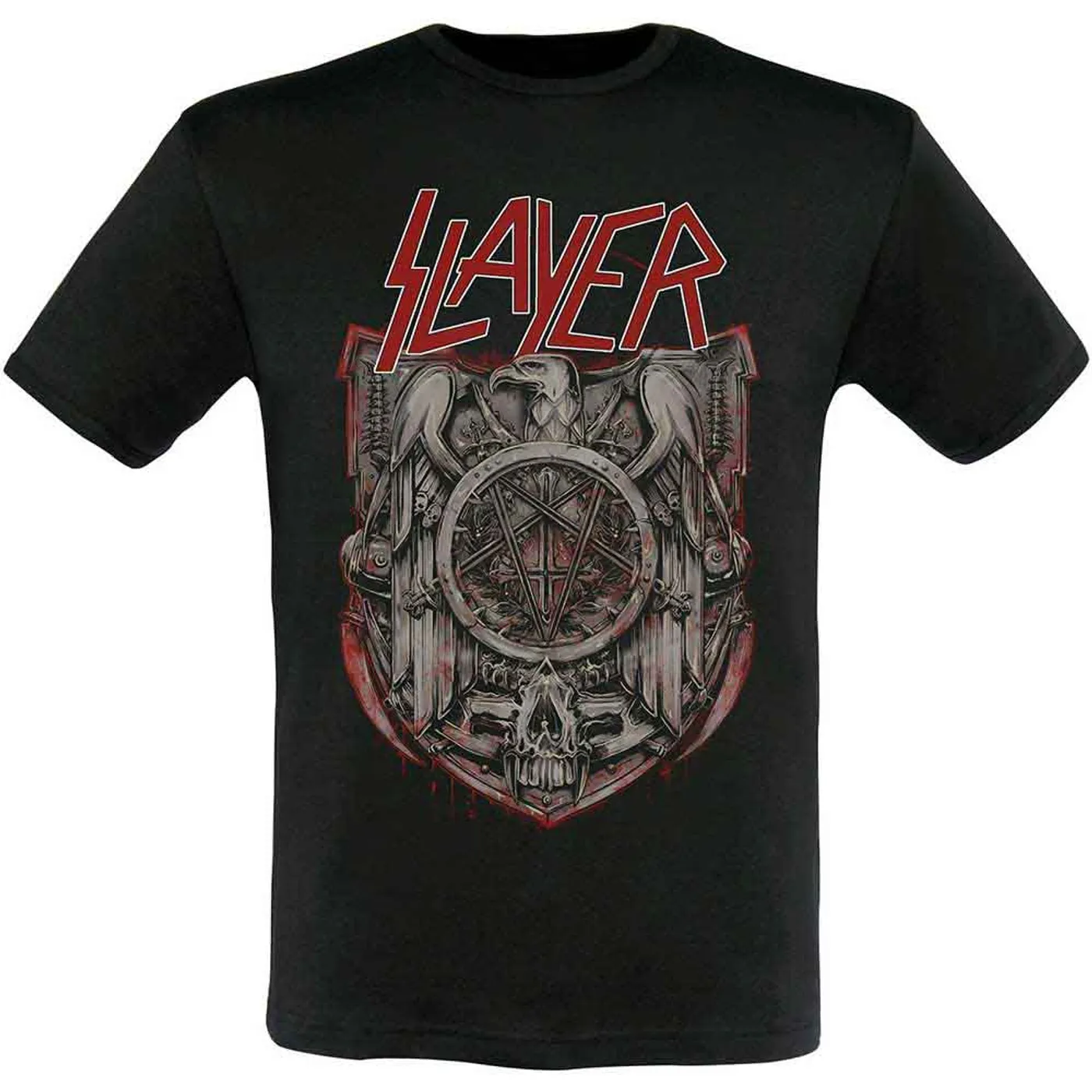 Slayer T Shirt - Medal 2013/14 Dates Back Print