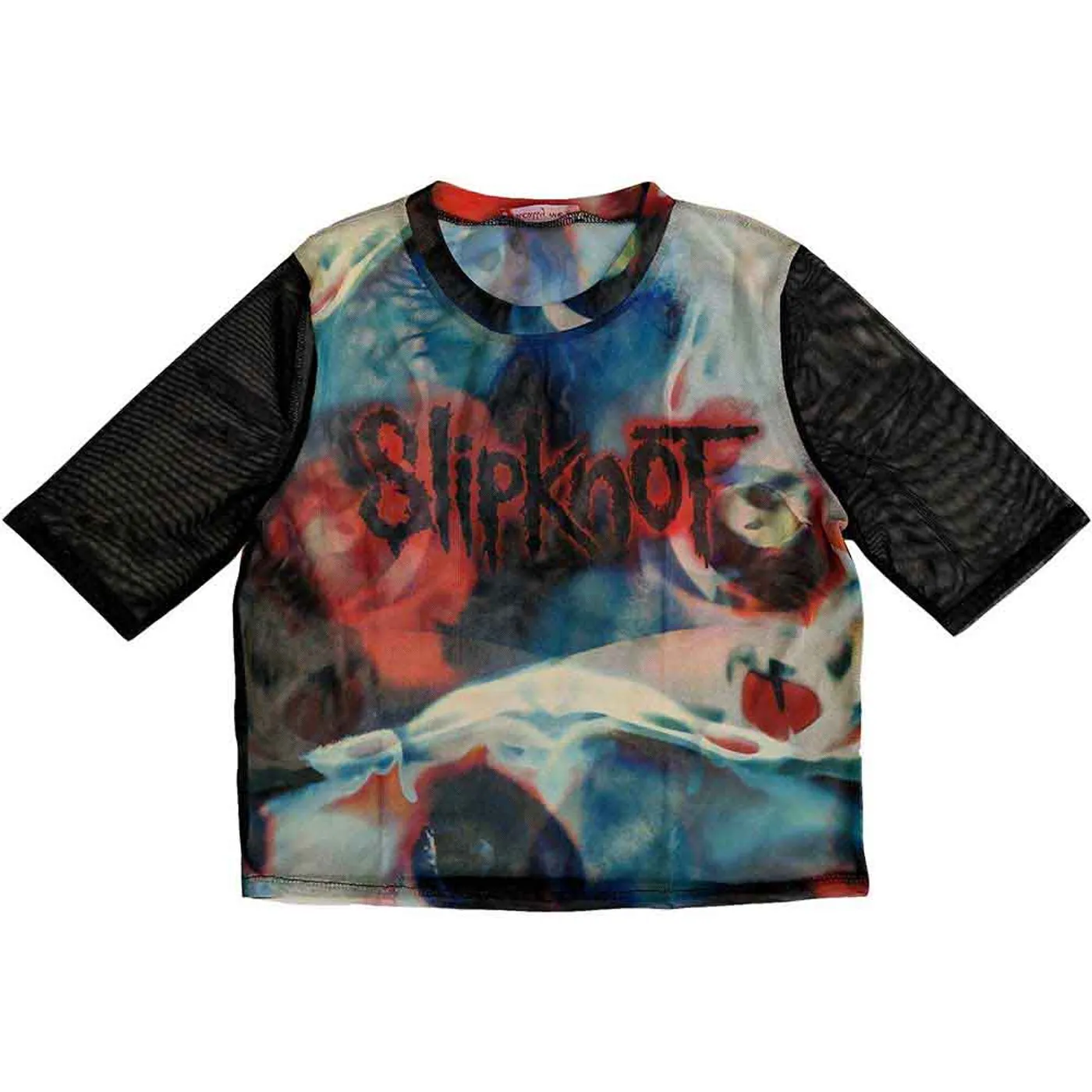 Slipknot Women's Short Sleeve Crop Top - Face & Logo