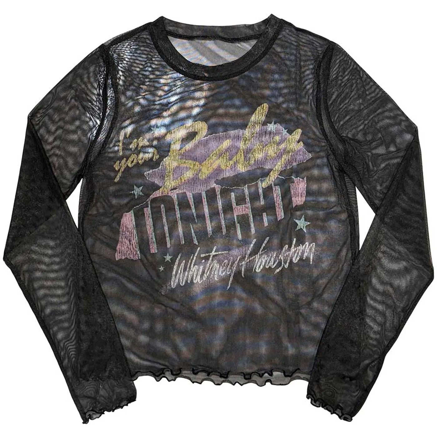 Whitney Houston Women's Long Sleeve Crop Top - I'M Your Baby