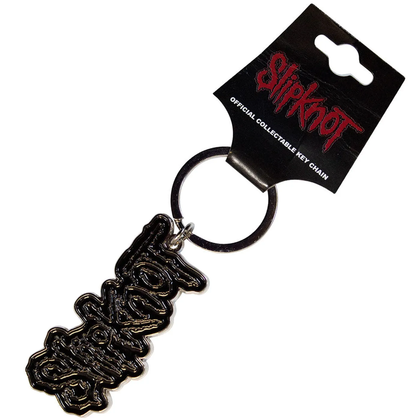 Slipknot Standard Keychains - Black Logo Black Border