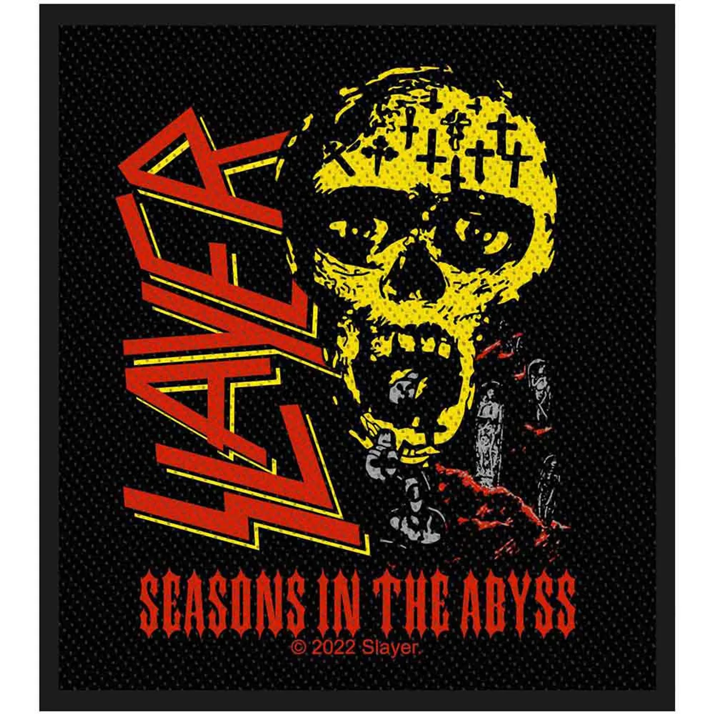 Slayer Patches - Woven Sew On - Seasons In The Abyss Skull