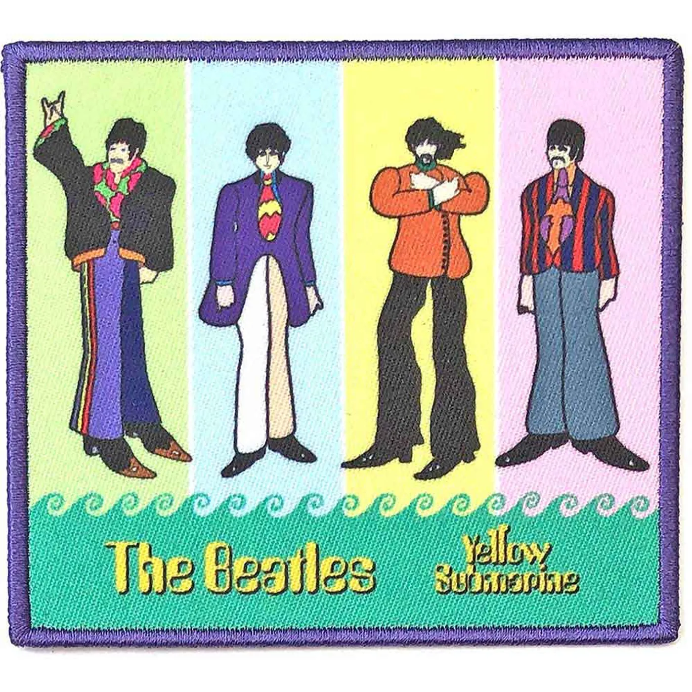 The Beatles Patches - Woven Sew On - Band in Stripes