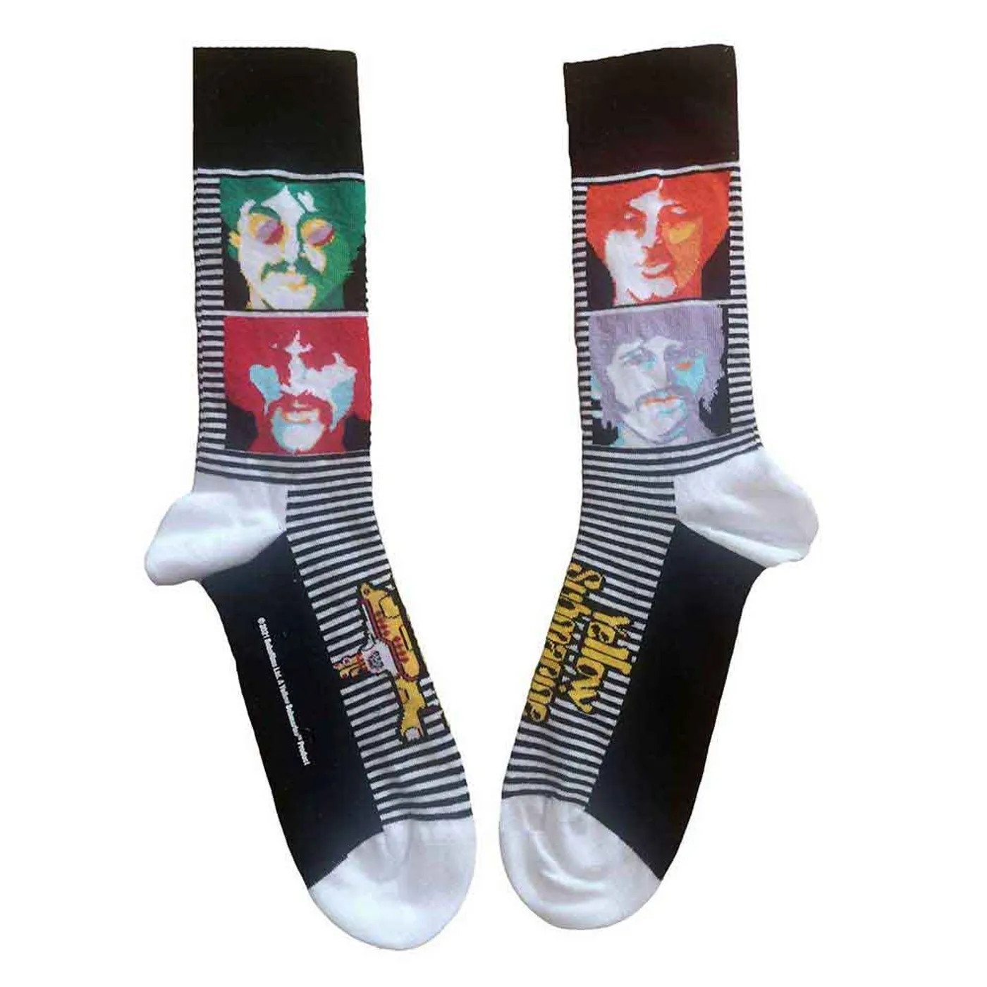 The Beatles Socks - Sea Of Science Faces Colour