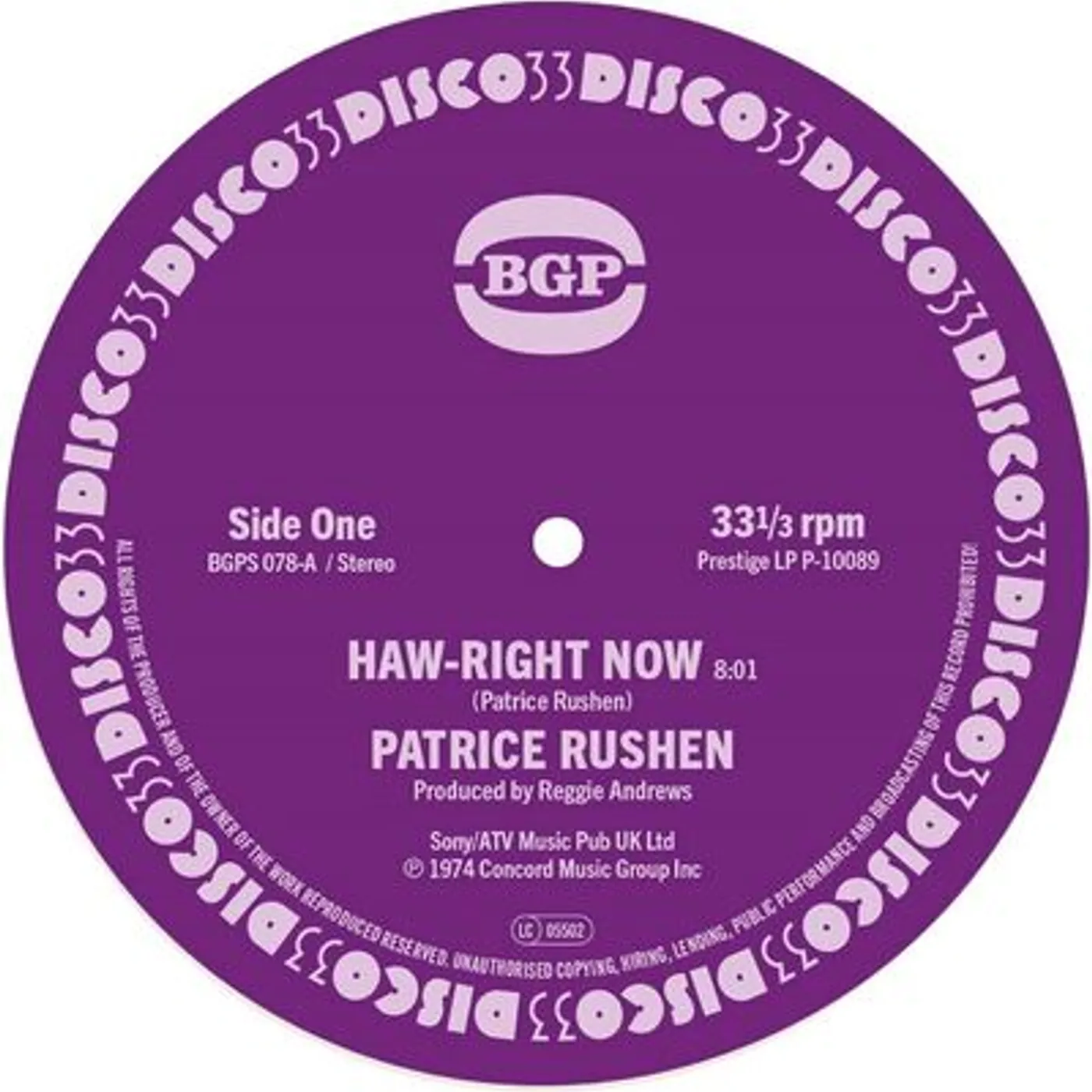 Patrice Rushen LP - Haw-Right Now/Kickin' Back (Vinyl)
