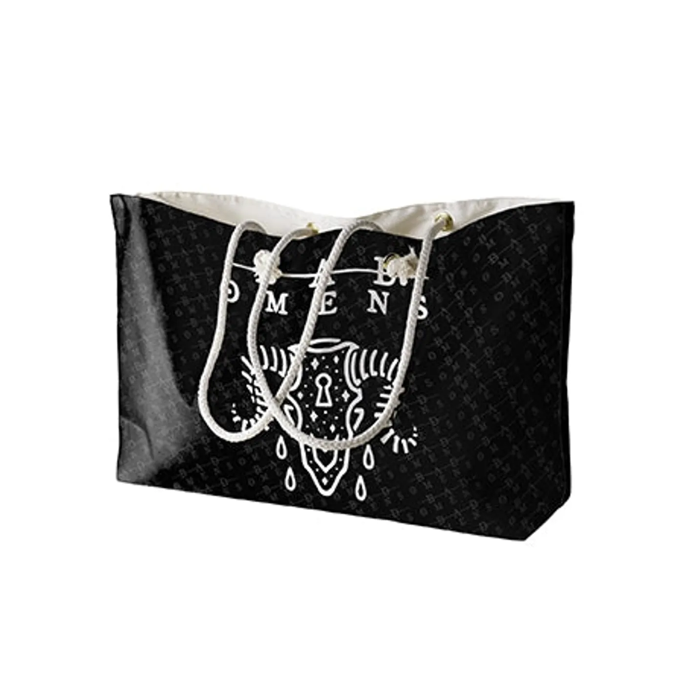 Rocksax Bad Omens Rope Handled Beach Bag - Ramskull