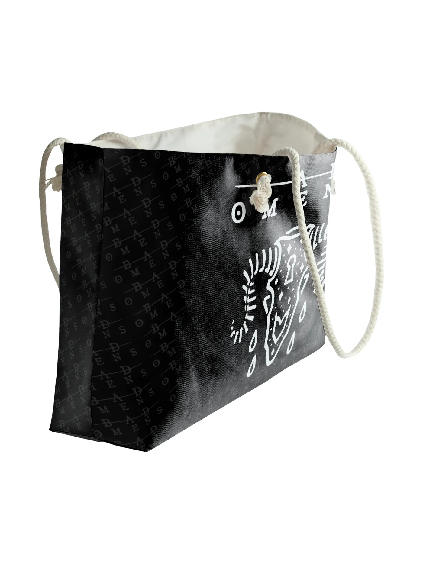 Rocksax Bad Omens Rope Handled Beach Bag - Ramskull