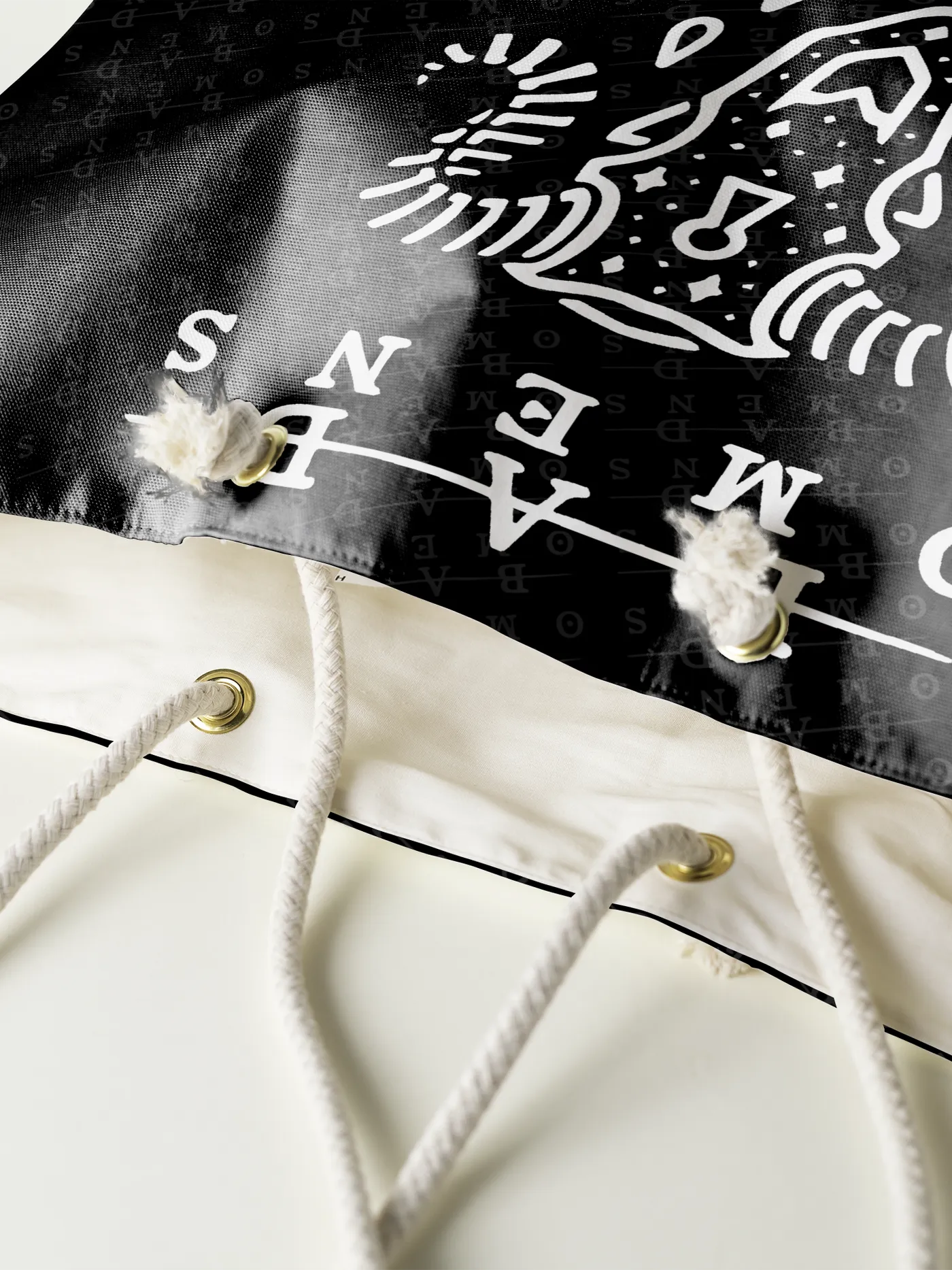 Rocksax Bad Omens Rope Handled Beach Bag - Ramskull