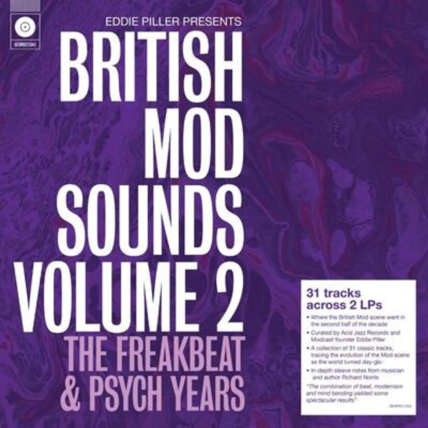 Various Artists LP - Eddie Piller Presents British Mod Sounds: The Freakbeat & Psych Years- Volume 2 (Vinyl)