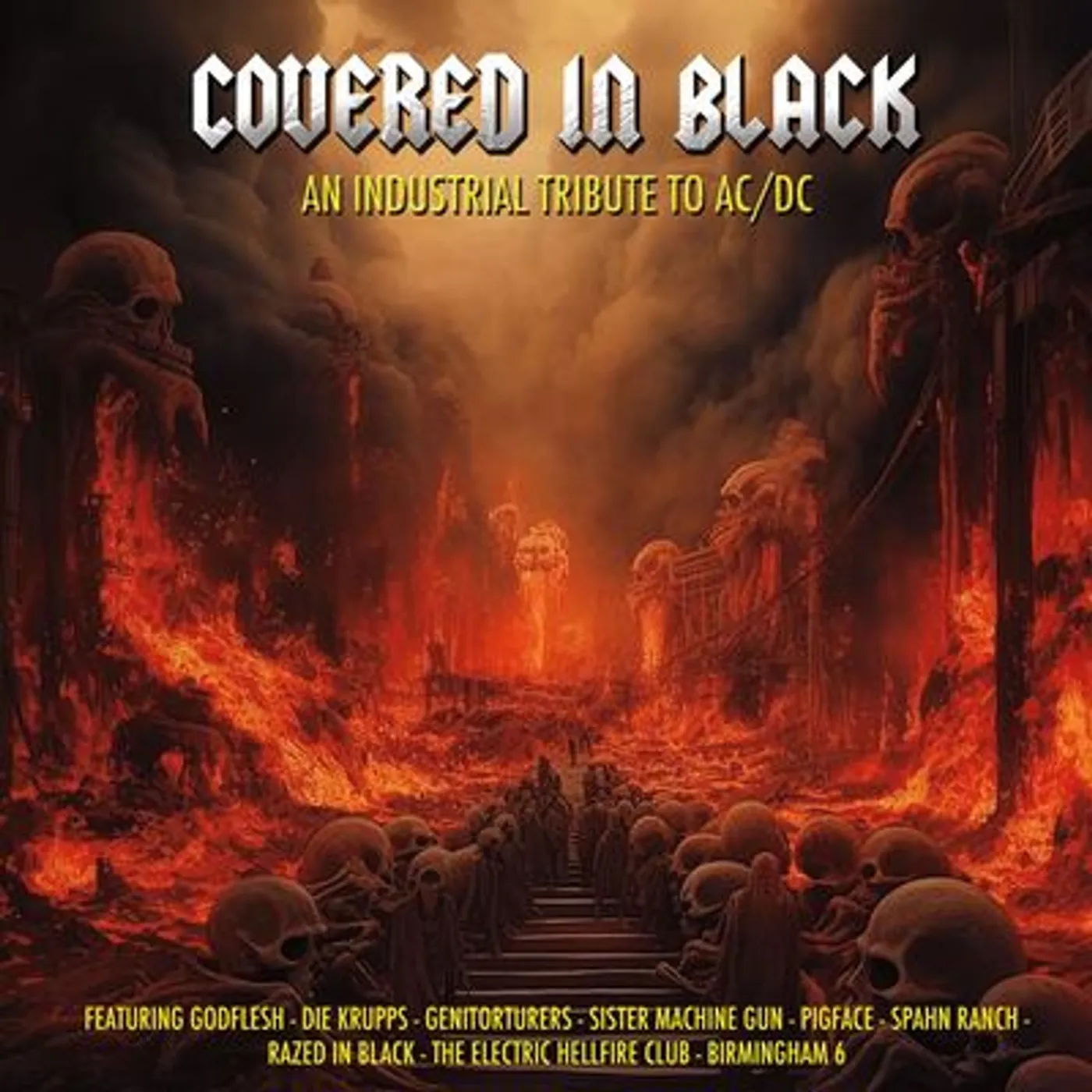 Various Artists LP - Covered in Black: An Industrial Tribute to AC/DC (Vinyl)