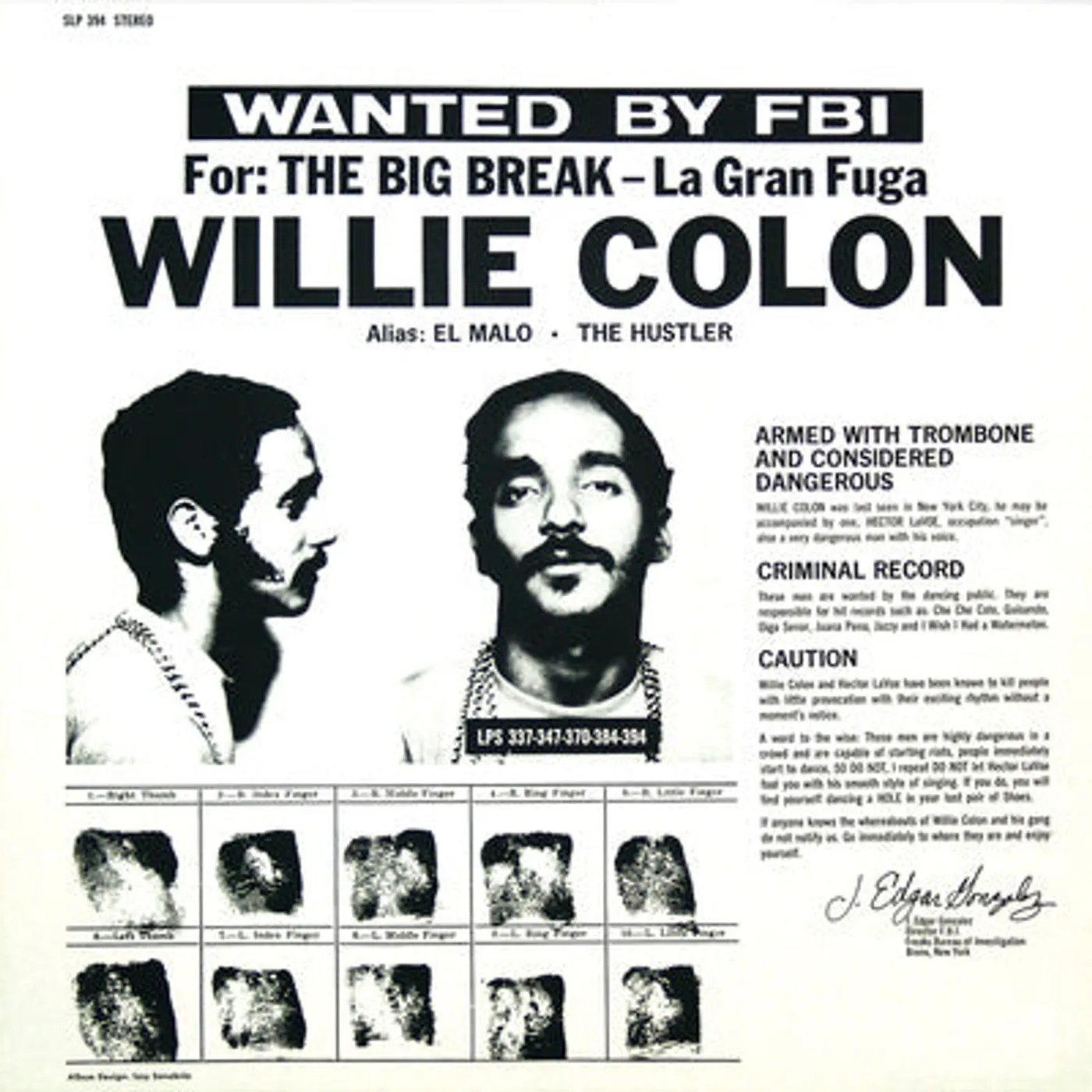 Willie Colón and Héctor Lavoe LP - La Gran Fuga (The Big Break) (Vinyl)