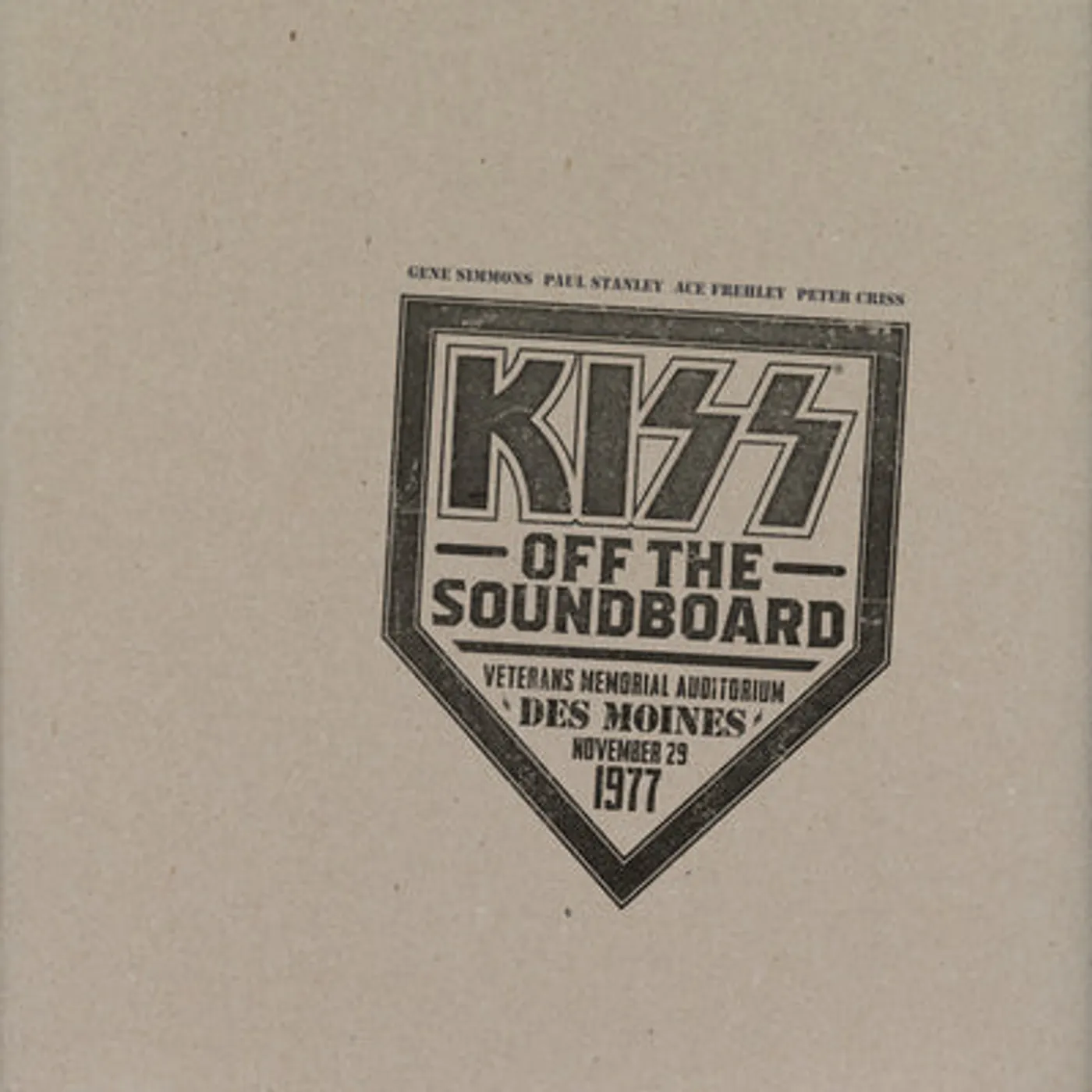 KISS LP - Off the Soundboard: Veterans Memorial Auditorium, Des Moines, November 29 1977 (Vinyl)