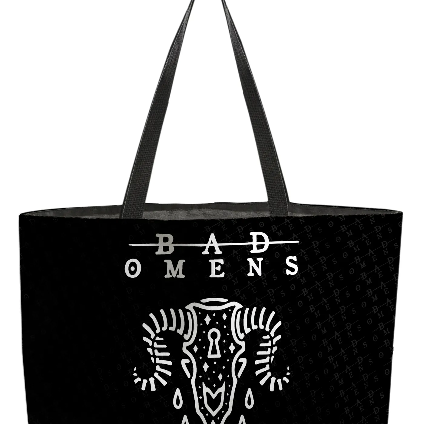 Rocksax Bad Omens Webbing Handled Beach/Shopper Tote - Ramskull