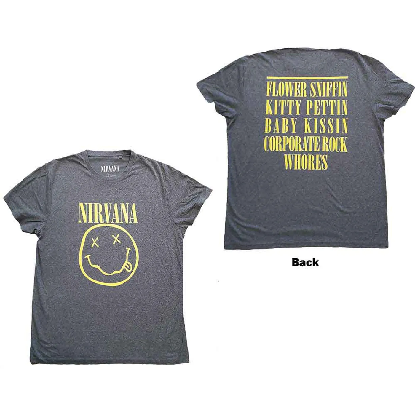 Nirvana T Shirt - Yellow Happy Face Flower Sniffin'
