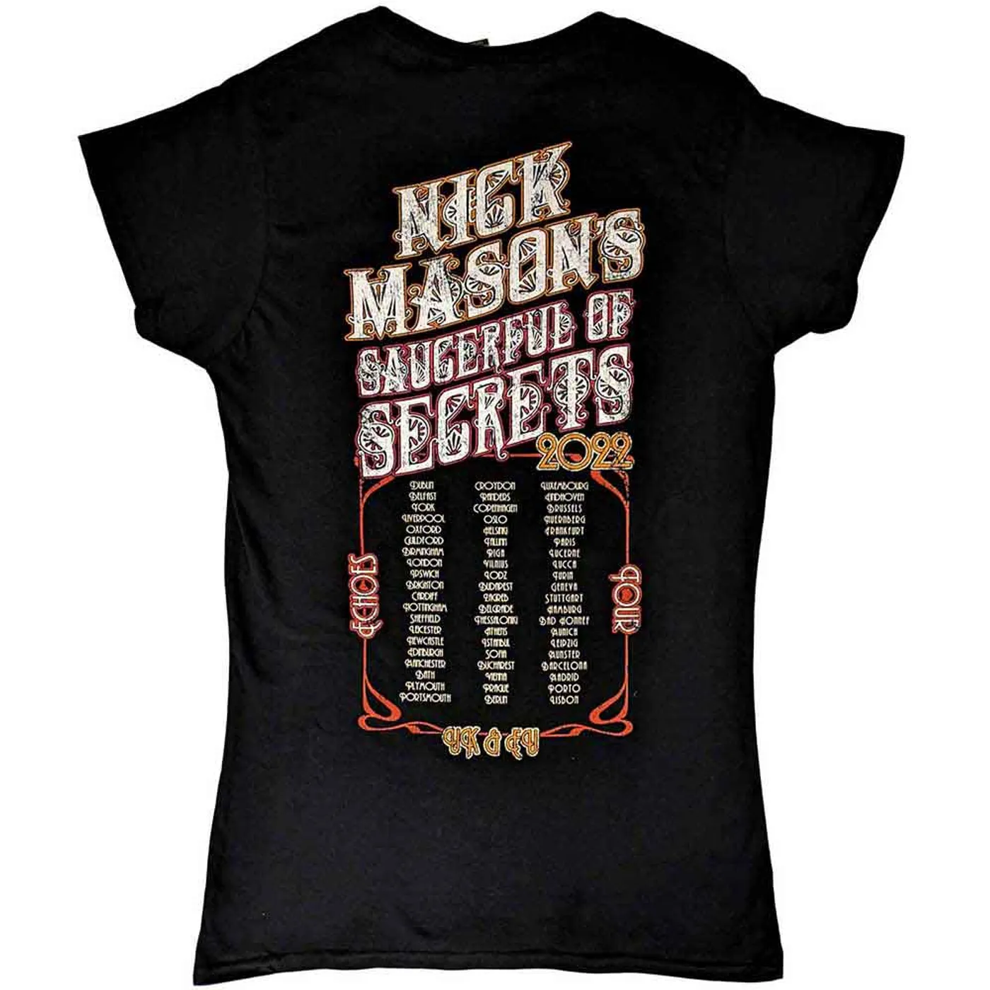 Nick Mason's Saucerful of Secrets Woman's T Shirt - Echoes European Tour 2022