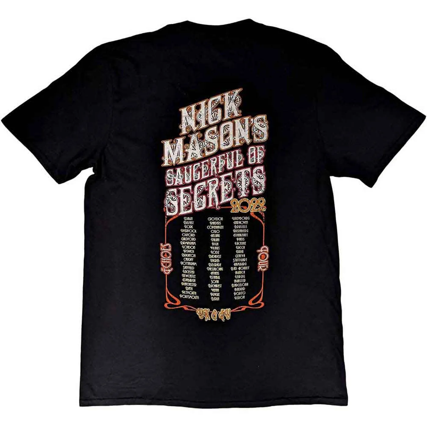Nick Mason's Saucerful of Secrets T Shirt - Echoes European Tour 2022