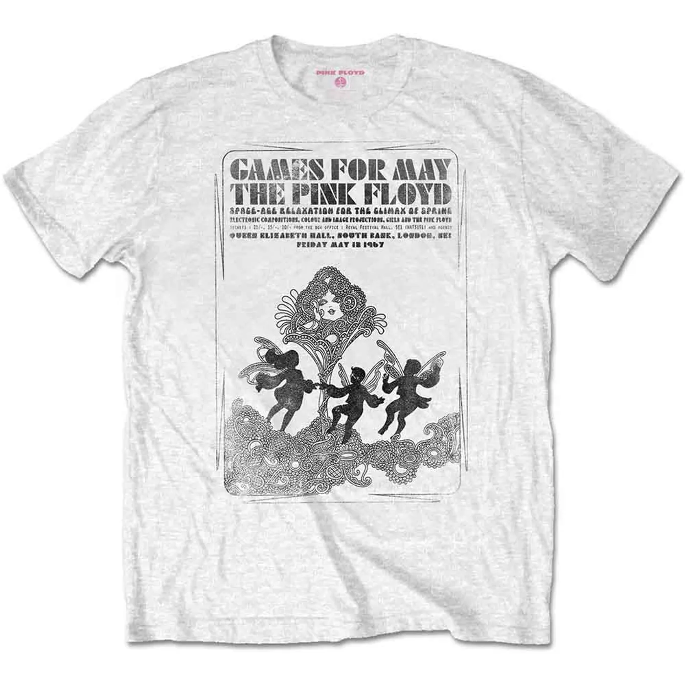 Pink Floyd T Shirt - Games For May B&W