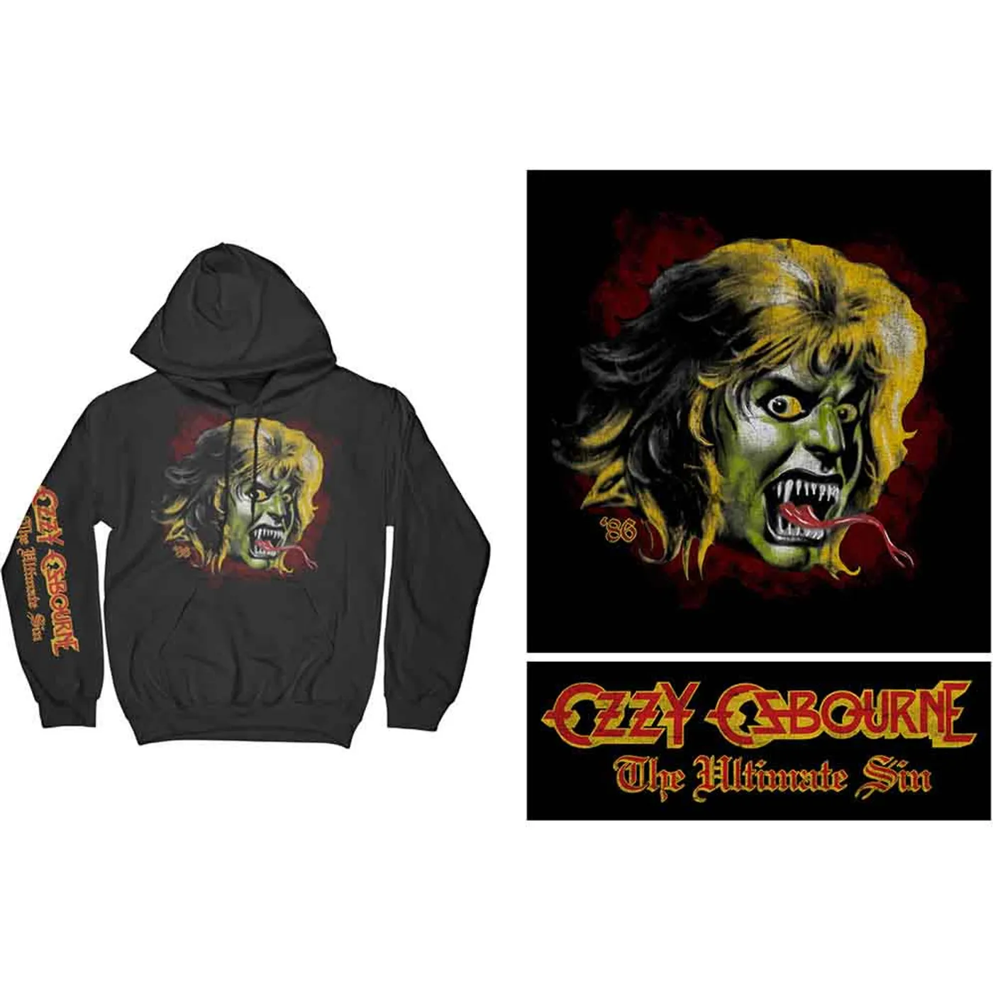 Ozzy Osbourne Pullover Hoodie - Ozzy Demon