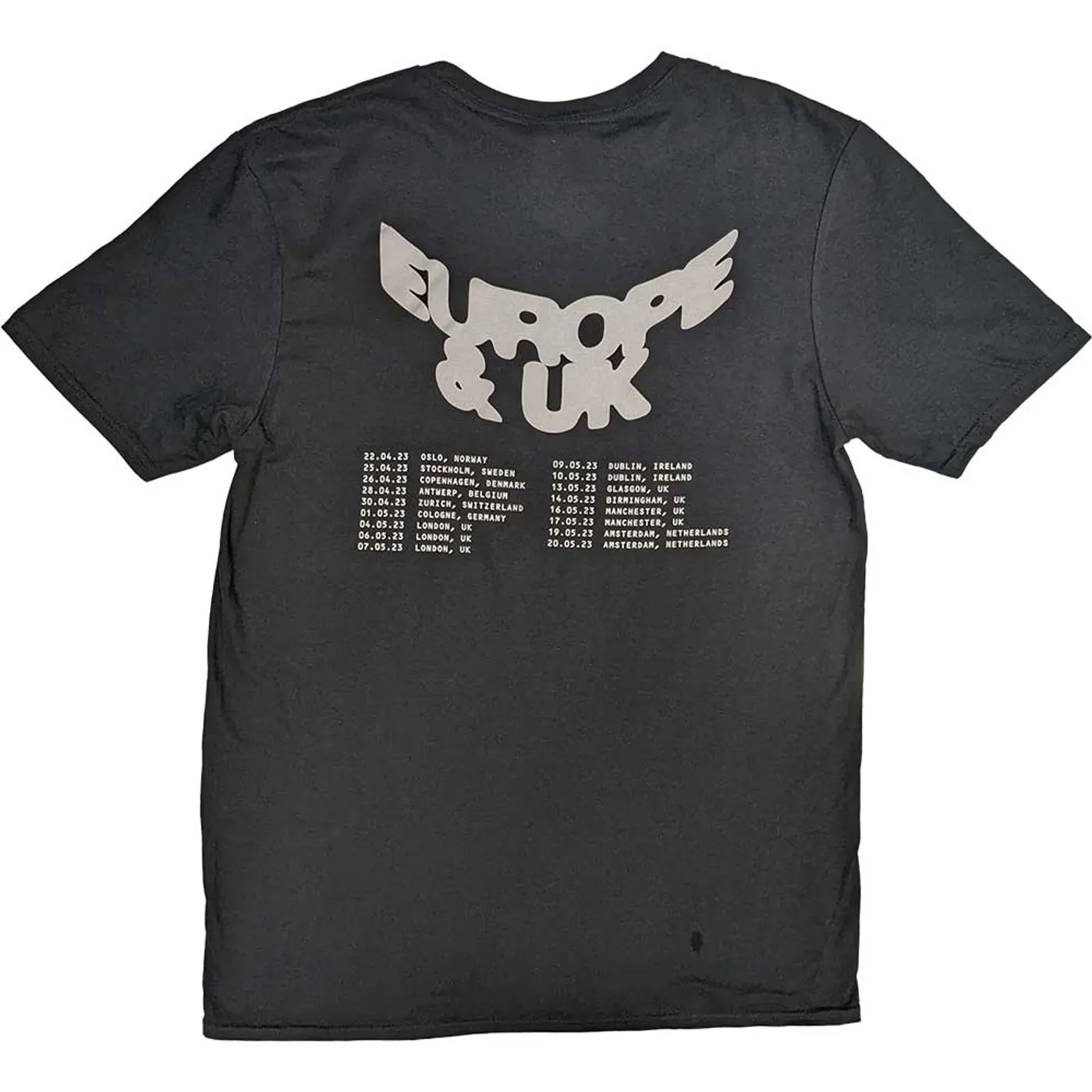 Post Malone T Shirt - Curved Logo 2023 Tour Dates