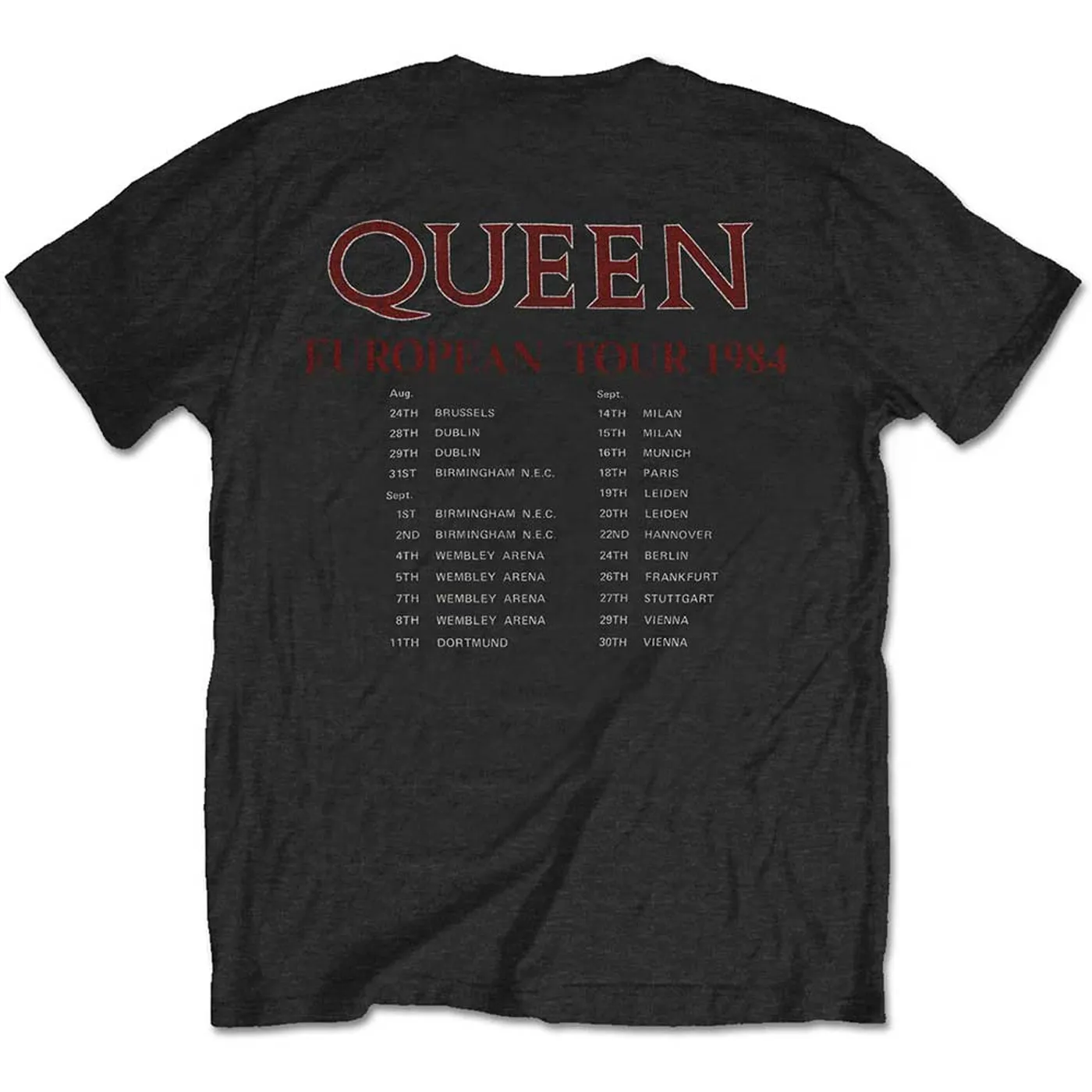 Queen T Shirt - European Tour 1984