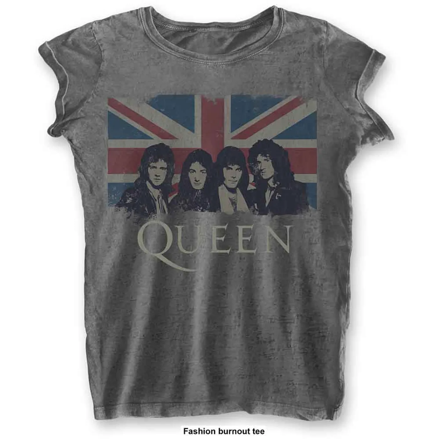 Queen Woman's T Shirt - Vtge Union Jack BO