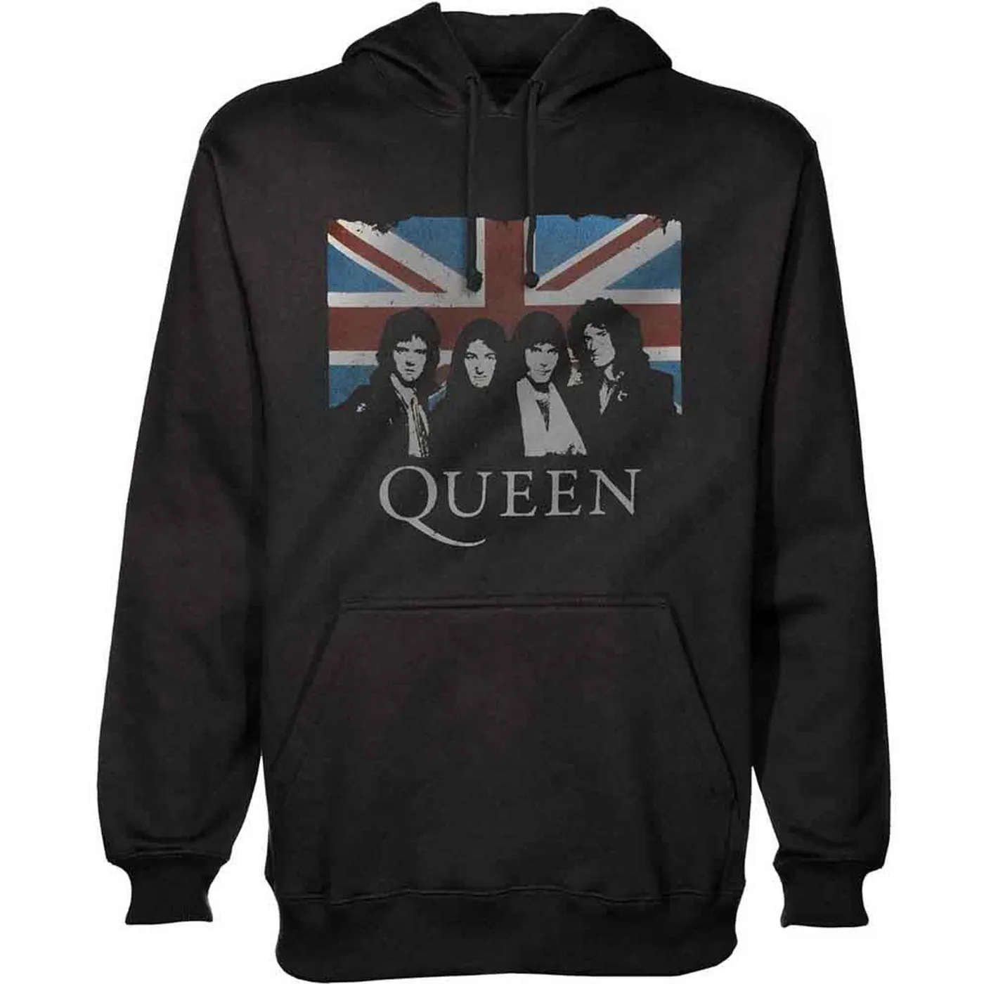 Queen Pullover Hoodie - Vtge Union Jack