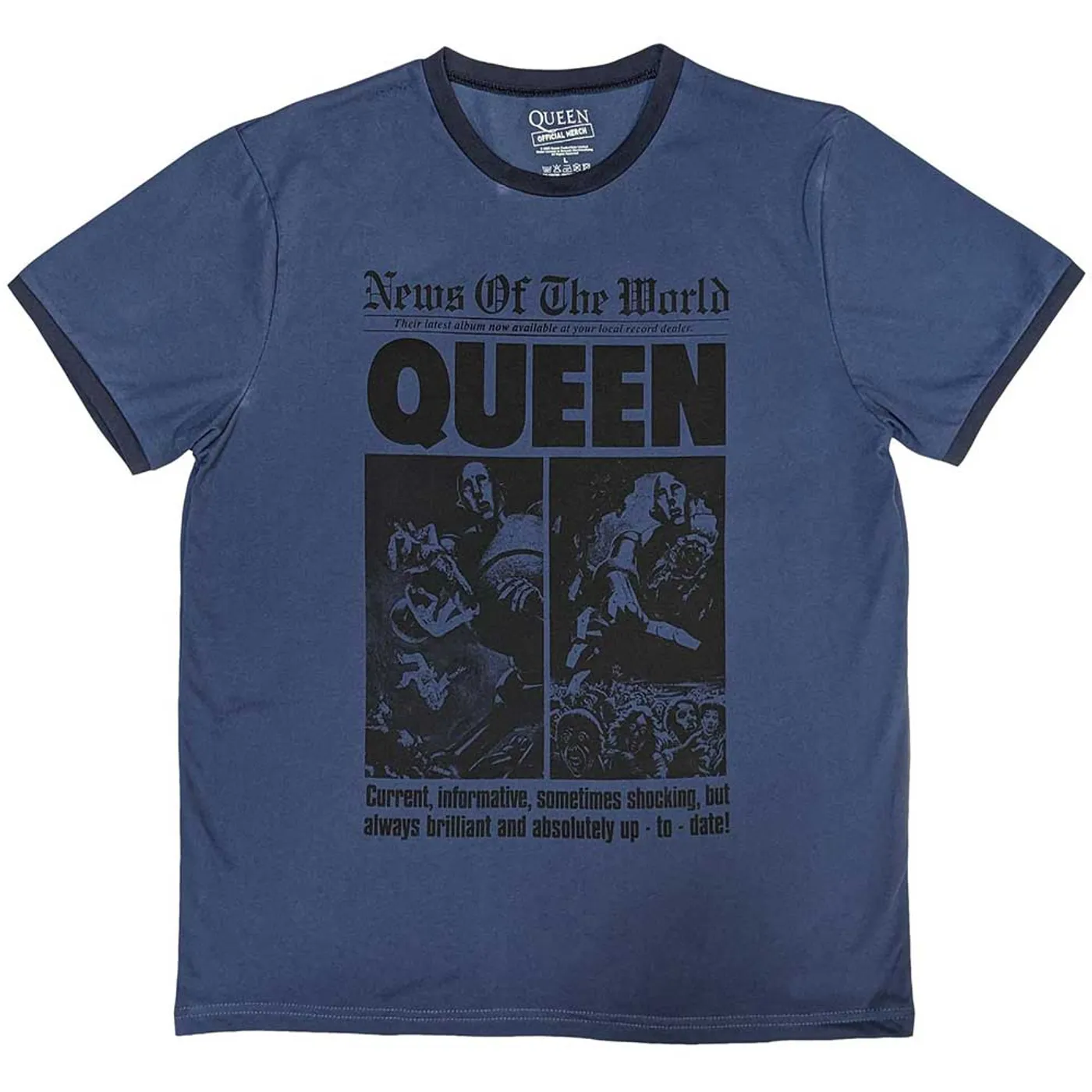 Queen T Shirt - NOTW 40th Front Page Ringer