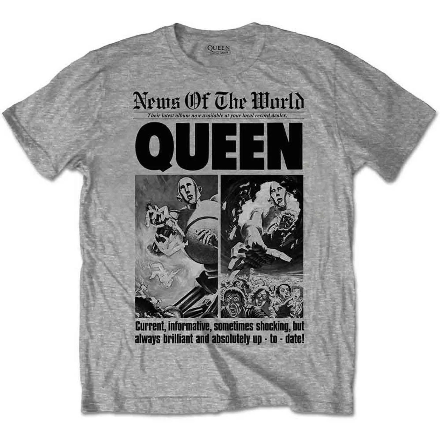 Queen T Shirt - News Of The World 40th Front Page