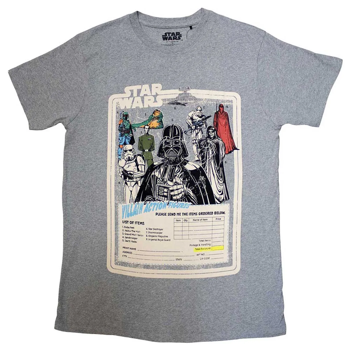 Star Wars T Shirt - Villain Action Figures