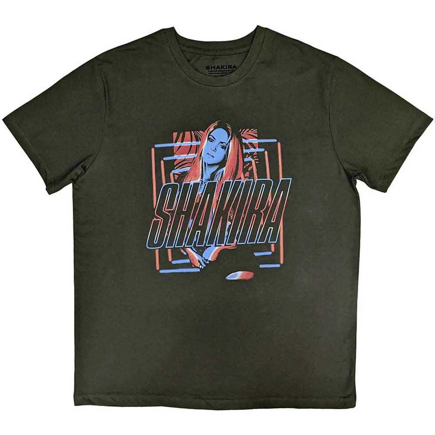 Shakira T Shirt - Squares and Logo