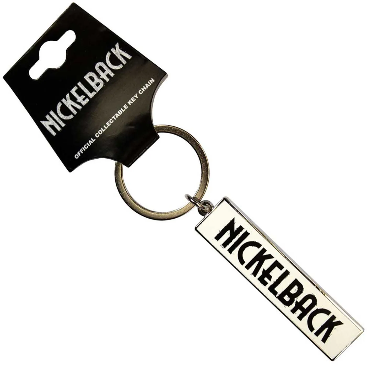 Nickelback Standard Keychains - Black Logo White
