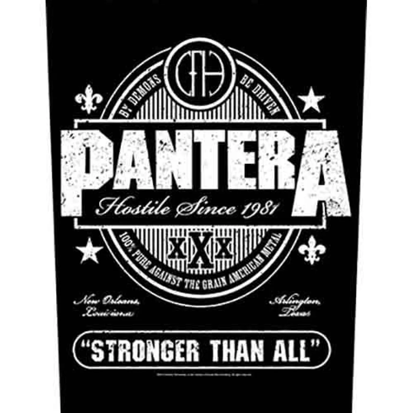 Pantera Patches - Woven Sew On - Hostile Since 1981 Stronger Than All
