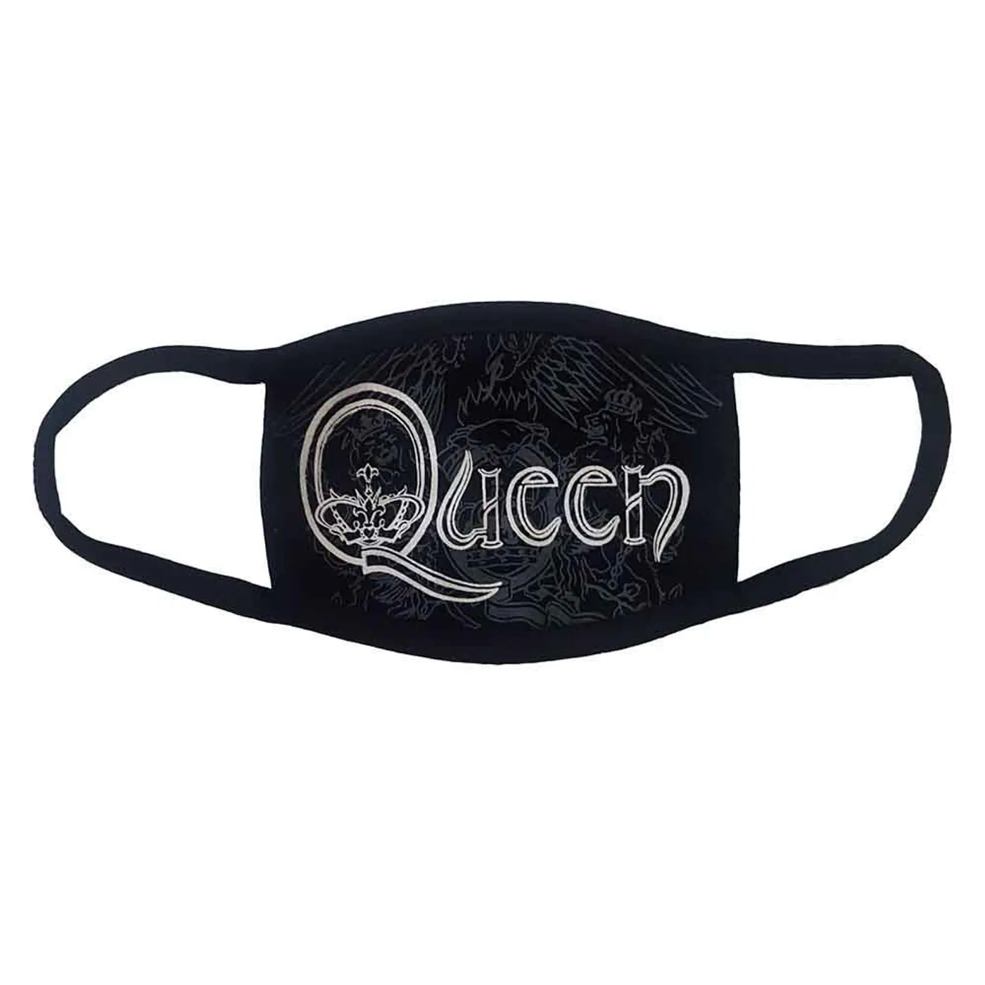 Queen Face Masks - White Retro Logo