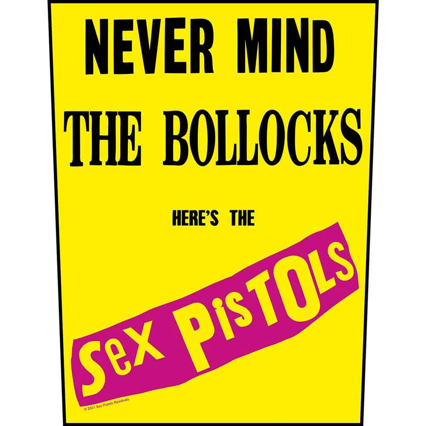 Sex Pistols Patches - Woven Sew On - Never Mind The Bollocks Yellow