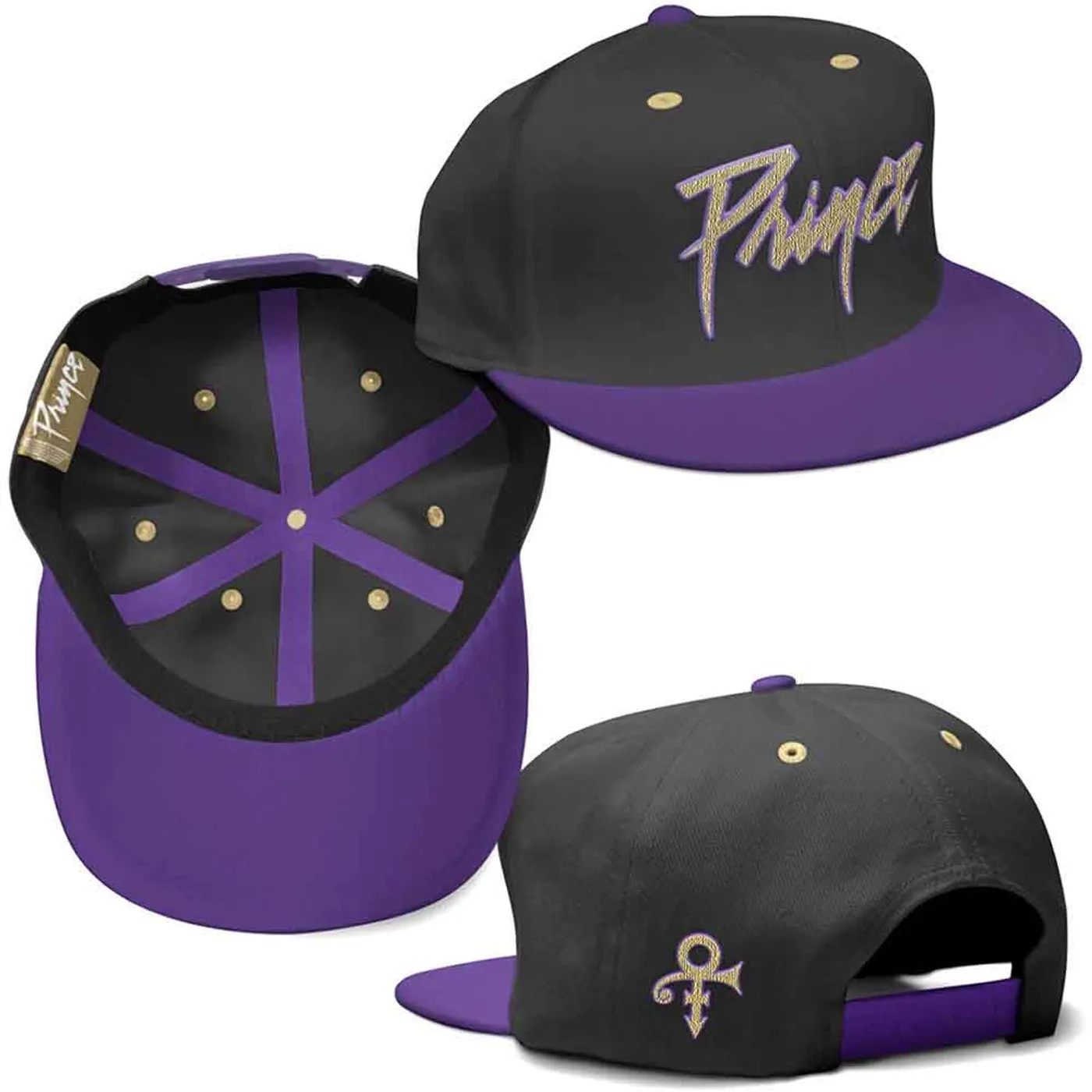 Prince Baseball Cap - Gold Logo & Symbol