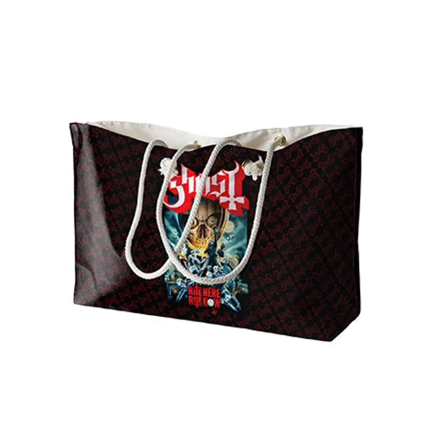 Rocksax Ghost Rope Handled Beach Bag - Rite Here, Rite Now