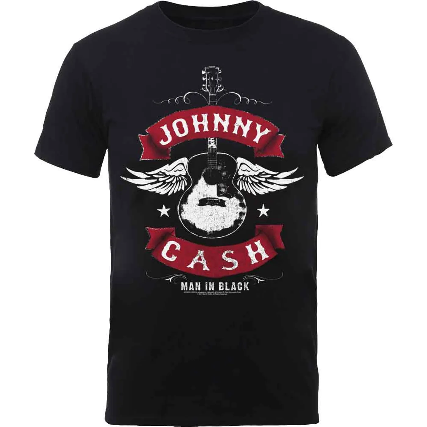 Johnny Cash T Shirt - Winged Guitar
